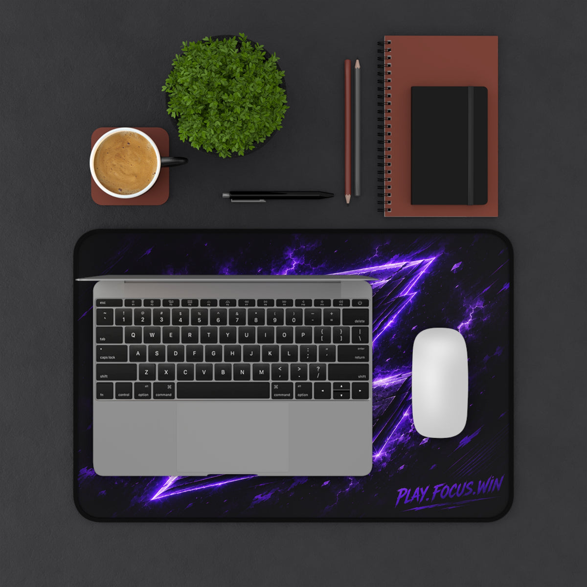Tapis de Souris Grand Format – Motif Logo Z Éclair Violet