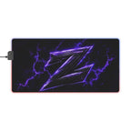 Tapis de Bureau Gaming XXL LED RGB – Logo Z Éclair Électrique