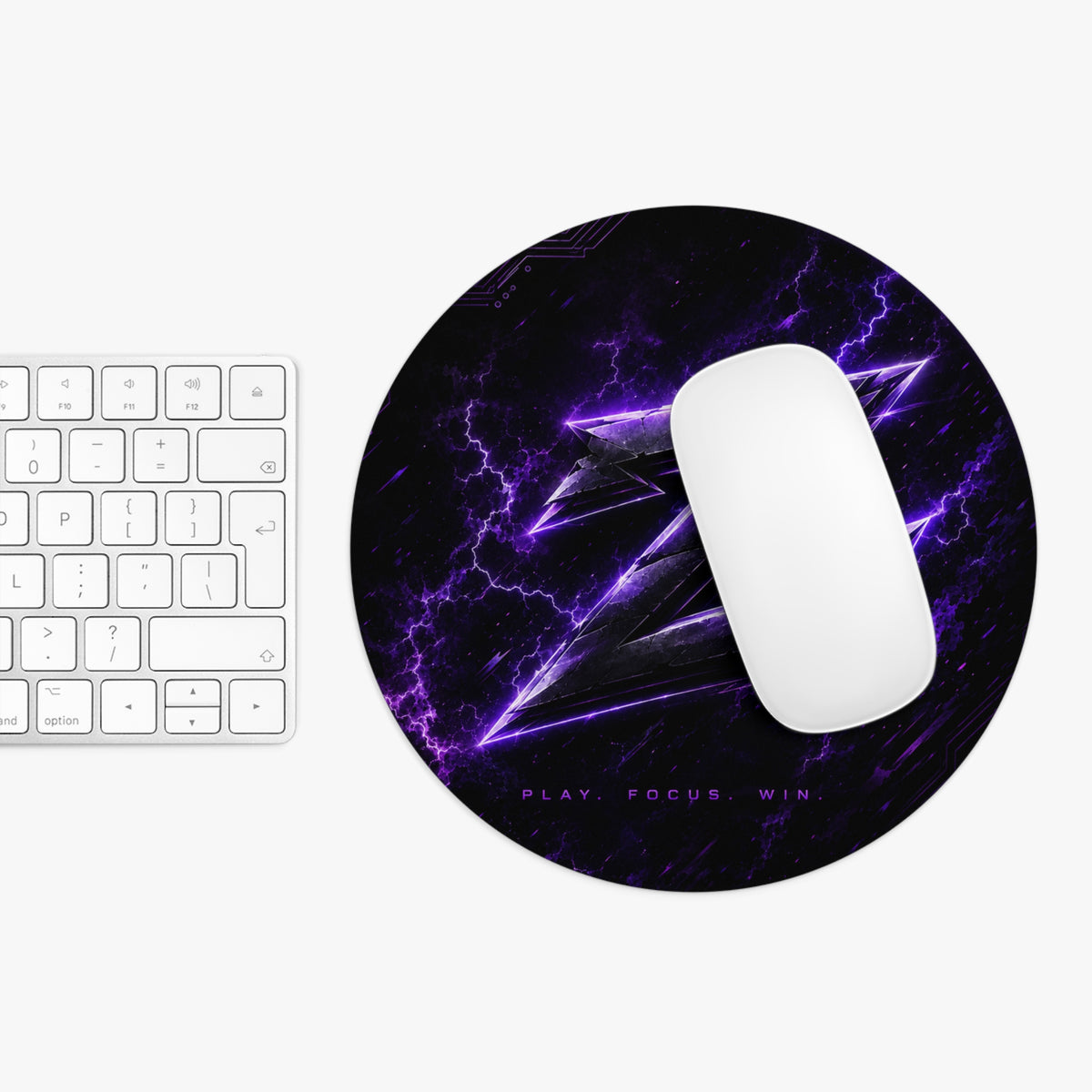 Tapis de Bureau Gaming XXL – Design Z Violet Électrique
