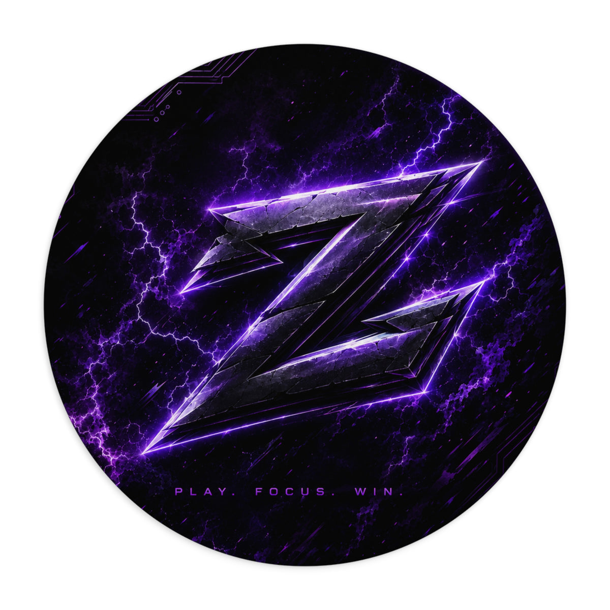 Tapis de Bureau Gaming XXL – Design Z Violet Électrique